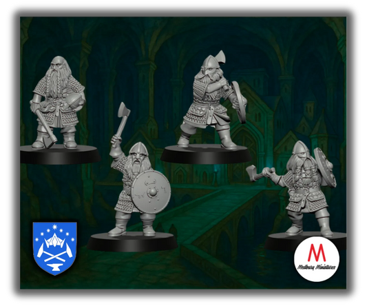 Dwarf Warriors with Axe and Shield-Pasch Spiele-Radaddel
