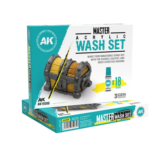 Master Acrylic Wash Set Full Range-AK-Interactive-Radaddel