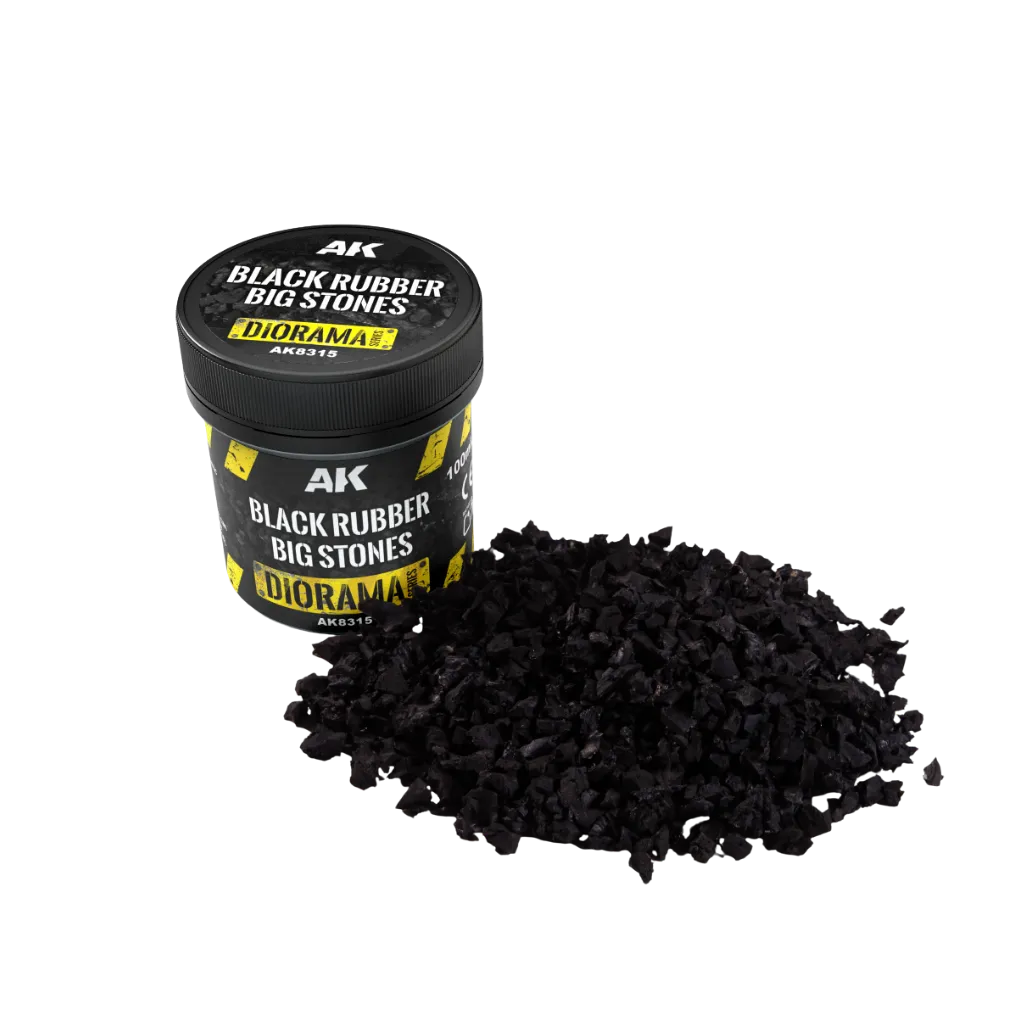 Black Rubber Big Stones - 100ml-AK-Interactive-Radaddel