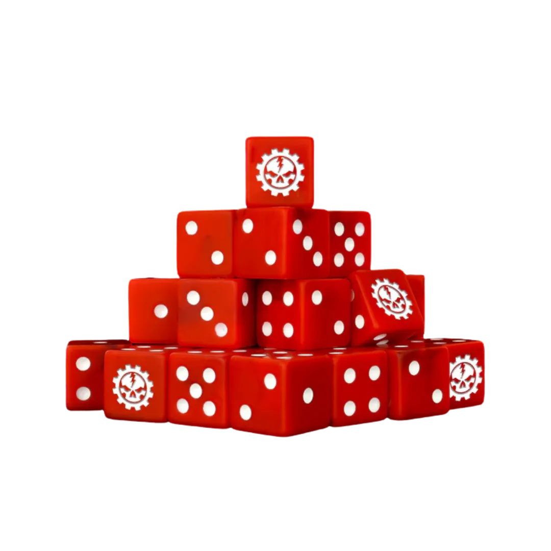 Death Engines - Red Dice 16mm Square (25 Stück)-Baron of Dice-Radaddel