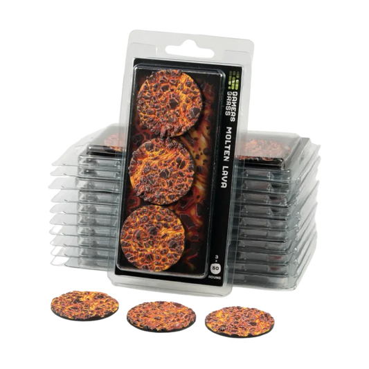 Molten Lava Round 50mm (x3)-Gamers Grass-Radaddel