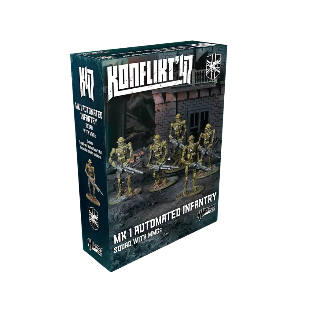 Konflikt '47 British Commonwealth Mk I Automated Infantry Squad with MMG-Warlord Games-Radaddel