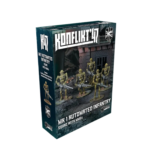 Konflikt '47 British Commonwealth Mk I Automated Infantry Squad with MMG-Warlord Games-Radaddel