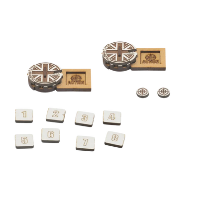 Bolt Action MDF Artillery Zeroing in Markers - Great Britain-Warlord Games-Radaddel