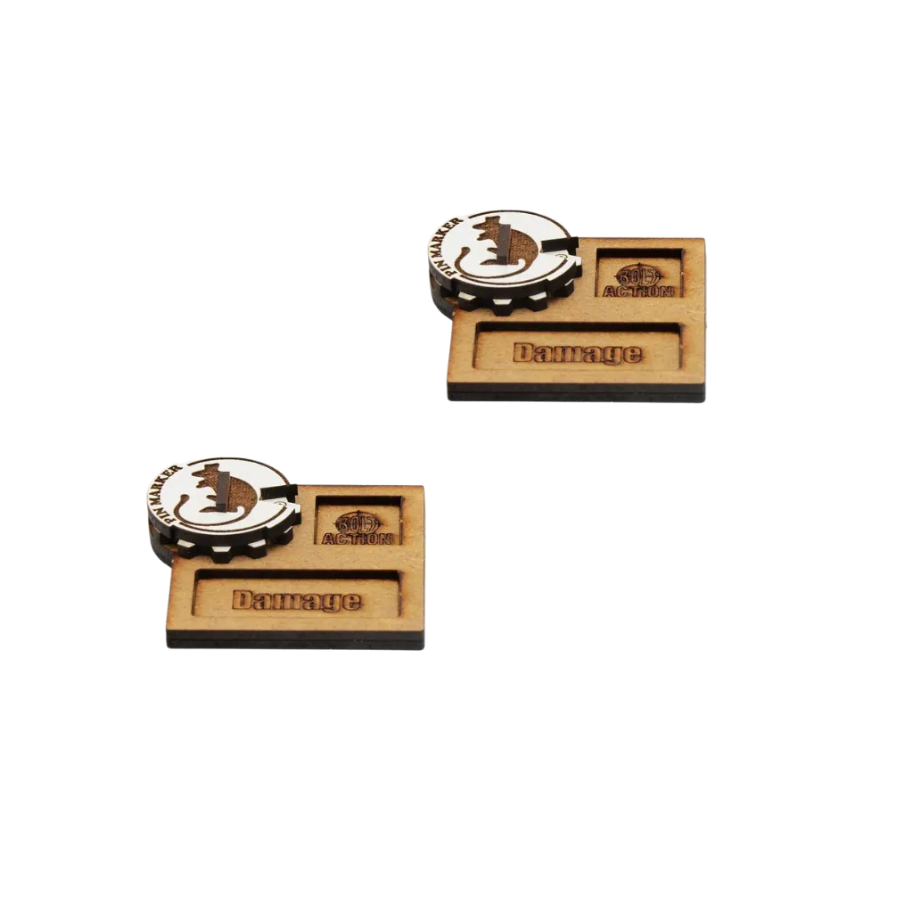 Bolt Action MDF Vehicle Pin Markers - British 8th Army-Warlord Games-Radaddel