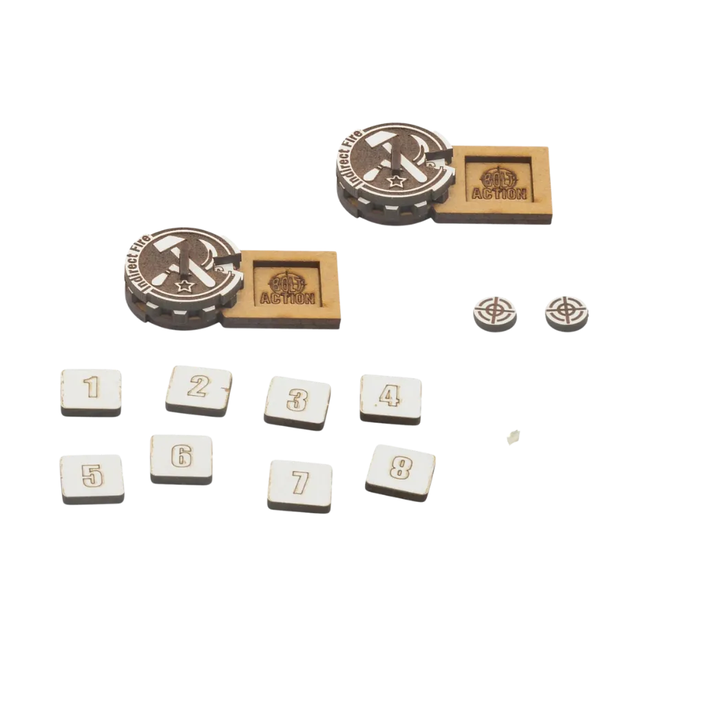 Bolt Action MDF Artillery Zeroing in Markers - Soviet Union-Warlord Games-Radaddel