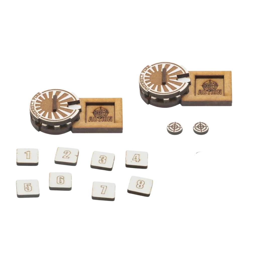 Bolt Action MDF Artillery Zeroing in Markers - Japan-Warlord Games-Radaddel