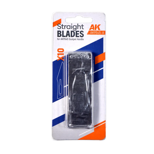 Straight Blades for Scalpel Handle AK9545 (10 pcs.)-AK-Interactive-Radaddel