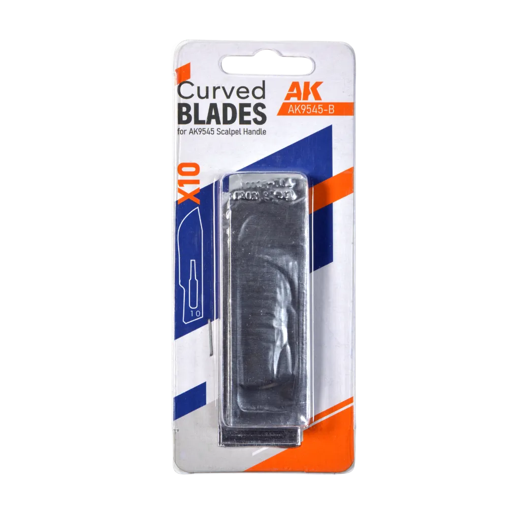 Curved Blades for Scalpel Handle AK9545 (10 pcs.)-AK-Interactive-Radaddel
