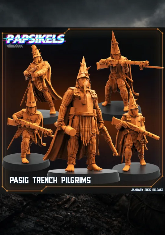 Pasig Trench Pilgrims (5 Miniaturen)-Pasch Spiele-Radaddel
