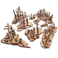 MDF Terrain Trench Crosses-PWork Wargames-Radaddel