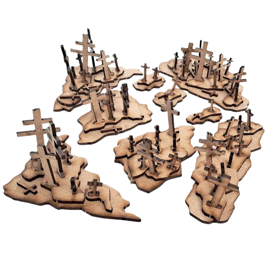 MDF Terrain Trench Crosses-PWork Wargames-Radaddel