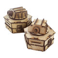 MDF Terrain Trench Turrets-PWork Wargames-Radaddel