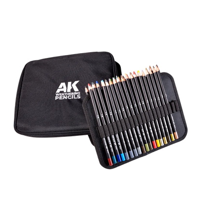 Weathering Pencils Cloth Case with a Zipper - Full Range-AK-Interactive-Radaddel
