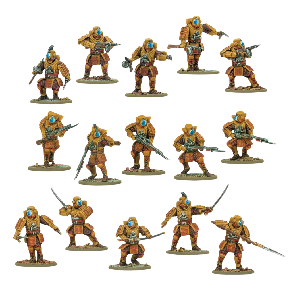 Konflikt '47 Empire of Japan Ghost Warriors Infantry Squad-Warlord Games-Radaddel