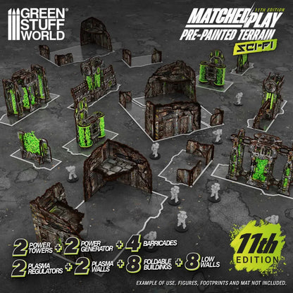 Vorbemaltes faltbares Geländeset 11. Edition 40k-Greenstuff World-Radaddel
