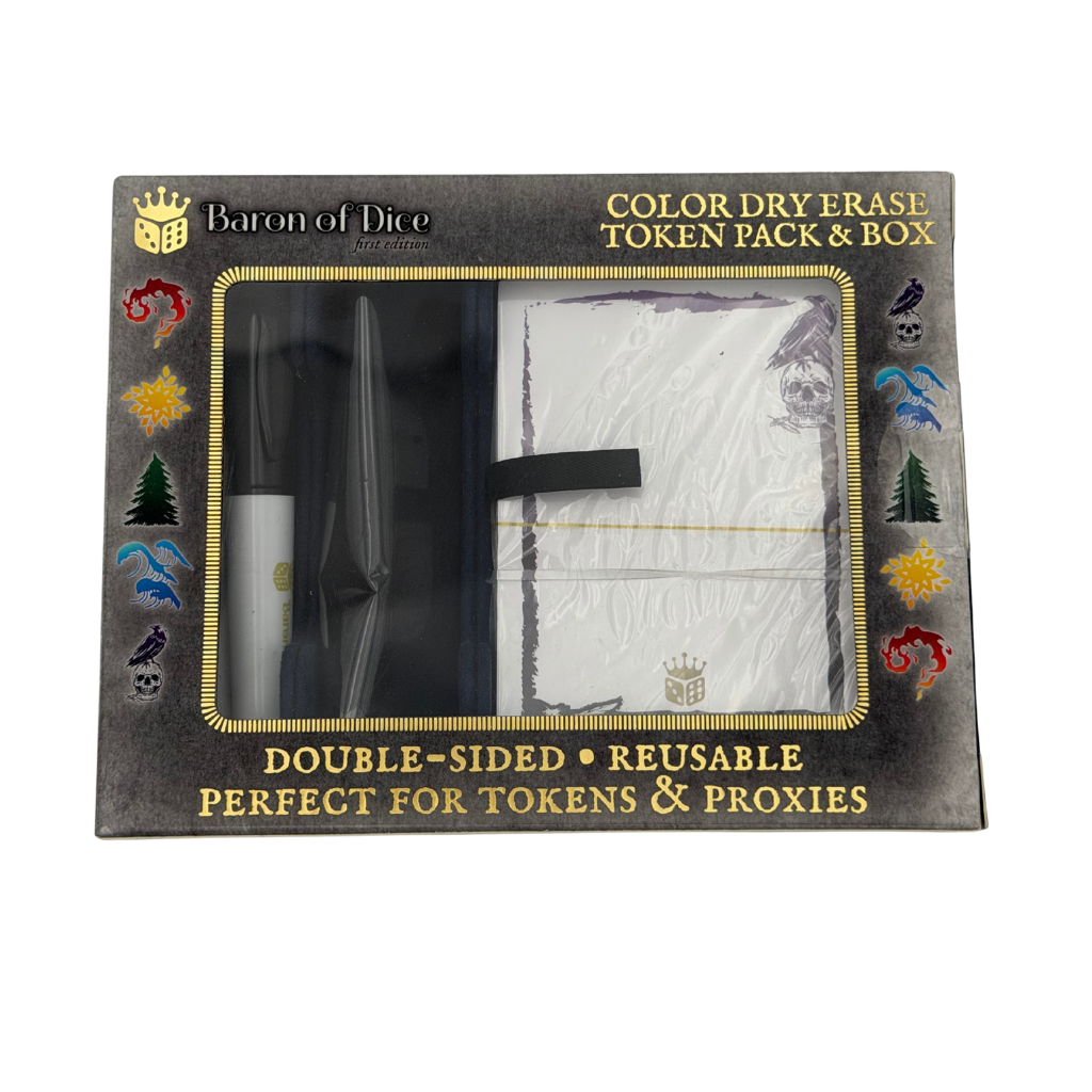 Color Dry Erase Token Box Set Black