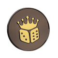 40mm Metal Coin - Space Dwarf-Baron of Dice-Radaddel