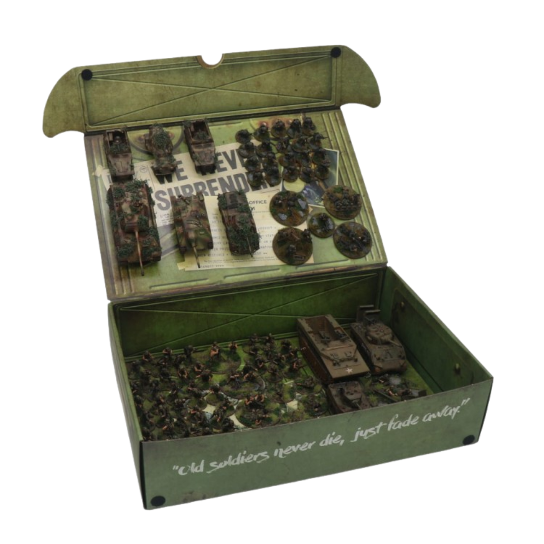 Bolt Action Army Box  with two plates for magnetically-based miniatures