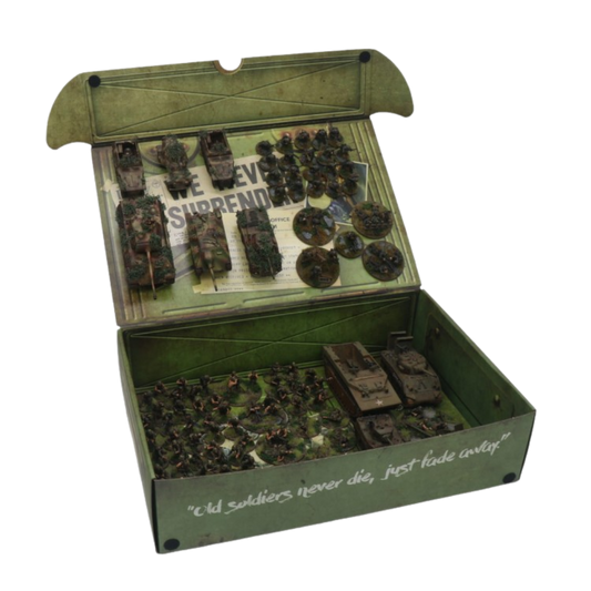 Bolt Action Army Box  with two plates for magnetically-based miniatures