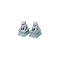 Wächterlöwen-Set, grau