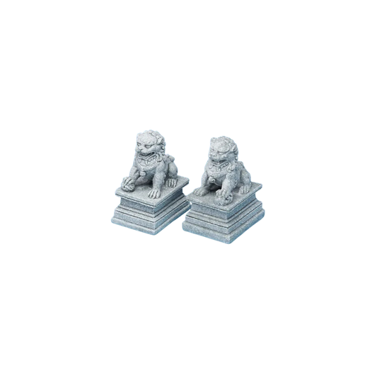 Wächterlöwen-Set, grau