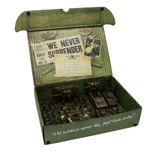 Bolt Action Army Box for magnetically-based miniatures + metal plate on the insi