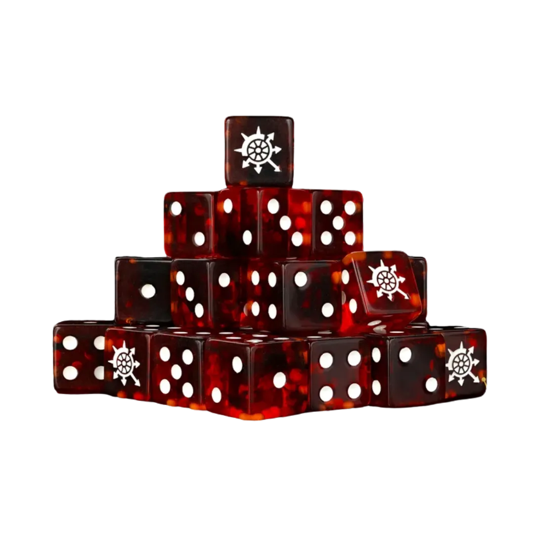Cogs of Chaos, Blood Red Dice 16mm Square (25 Stück)-Baron of Dice-Radaddel