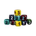 D3, Six Sided - Black (10 Stück)-Baron of Dice-Radaddel