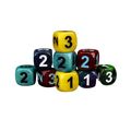 D3, Six Sided - Blue (10 Stück)-Baron of Dice-Radaddel