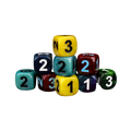 D3, Six Sided - Yellow (10 Stück)-Baron of Dice-Radaddel