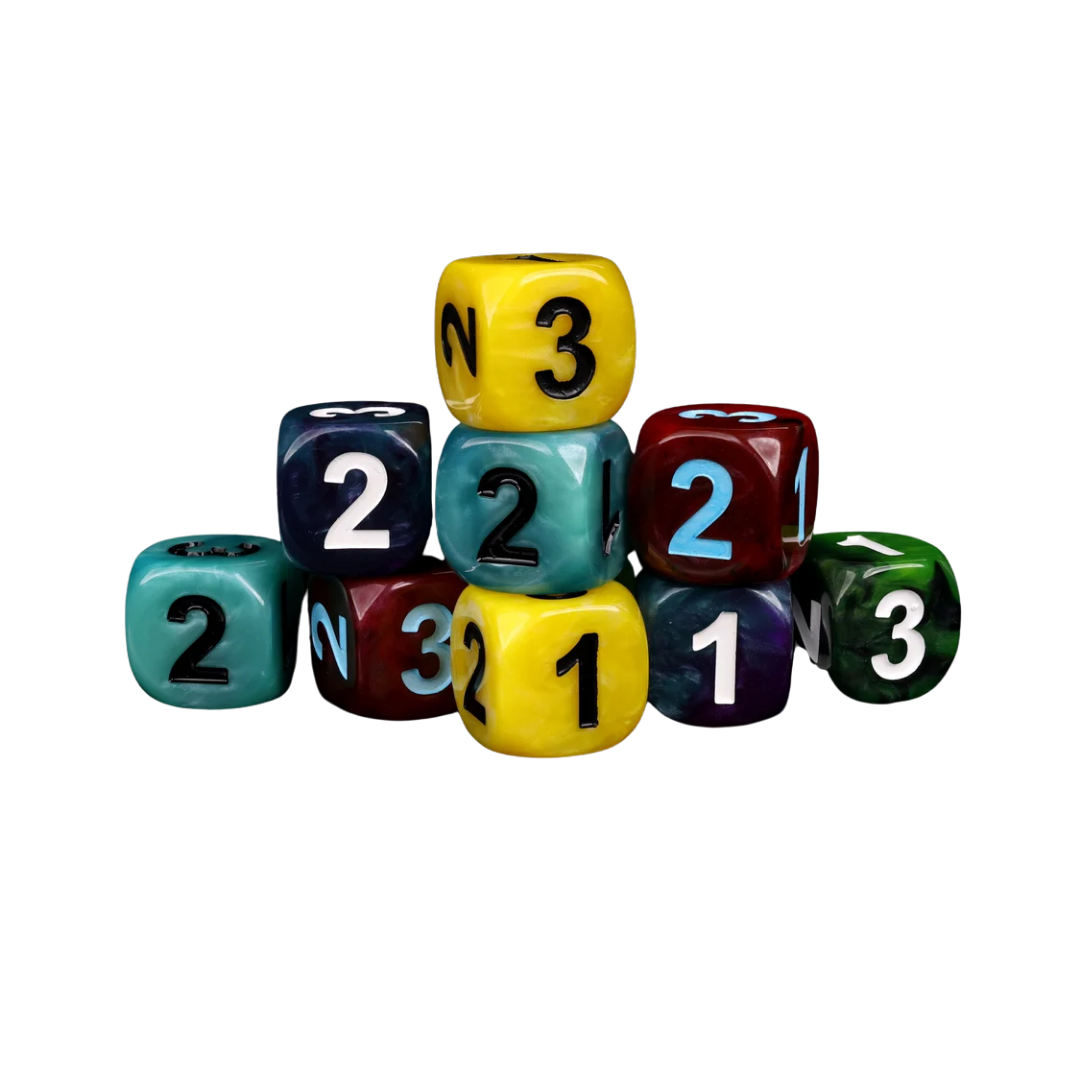 D3, Six Sided - Blue (10 Stück)
