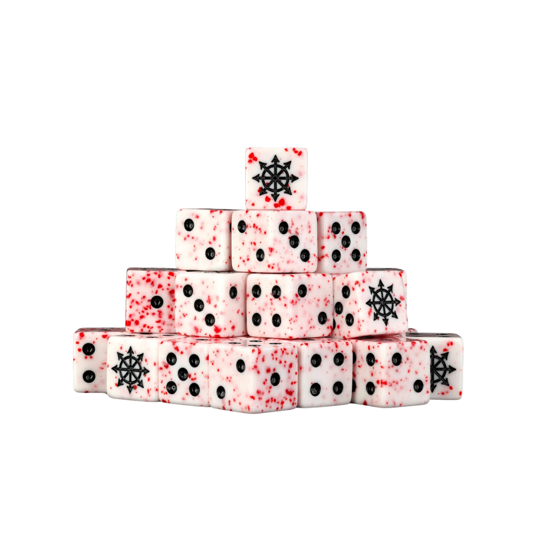 Chaos Demon Dice Blood Sacrifice Square 16mm (25 Stück)