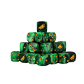 Drake - Green & Gold Dice 16mm Round (25 Stück)-Baron of Dice-Radaddel