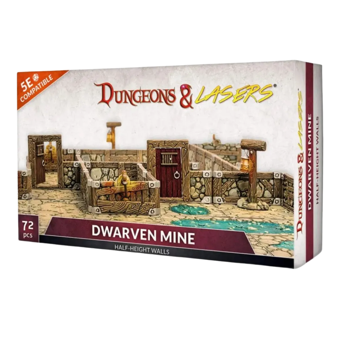 Dungeons & Lasers: Dwarven Mine Half-Height Walls-Archon Studio-Radaddel