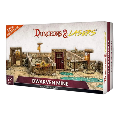 Dungeons & Lasers: Dwarven Mine Half-Height Walls-Archon Studio-Radaddel
