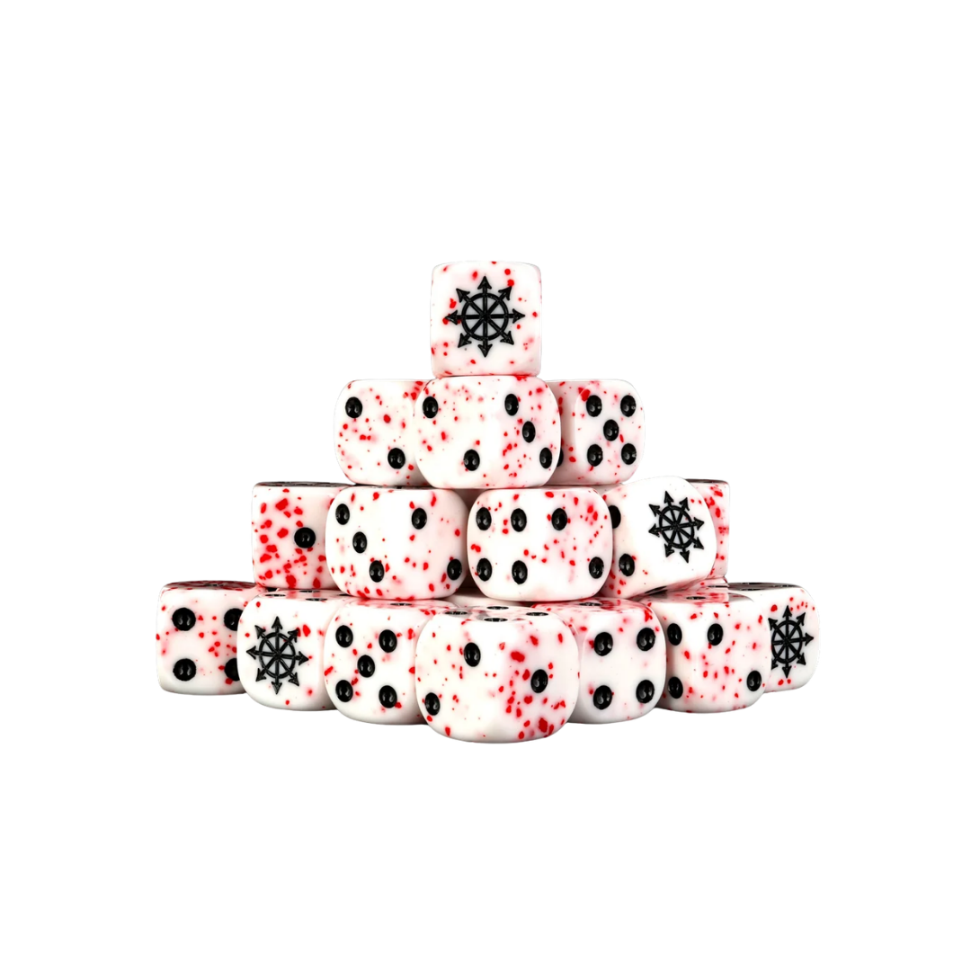 Chaos Demon Dice Blood Sacrifice Round 16mm (25 Stück)