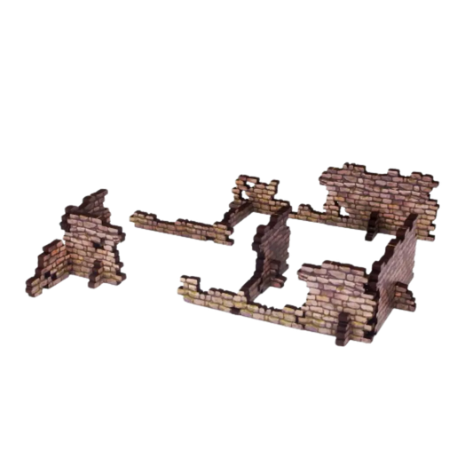 Fantasy Old Walls (10 pieces) PREPAINTED [28-35mm]-Micro Art Studio-Radaddel