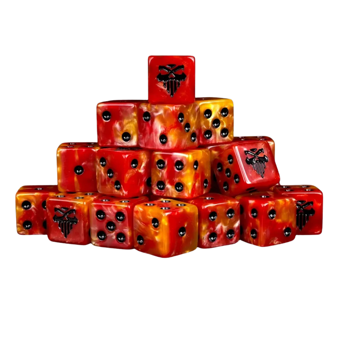 Fires of Hell Dice 16mm Square (25 Stück)-Baron of Dice-Radaddel