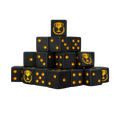 First Place Matte Black Dice 16mm Square (25 Stück)-Baron of Dice-Radaddel