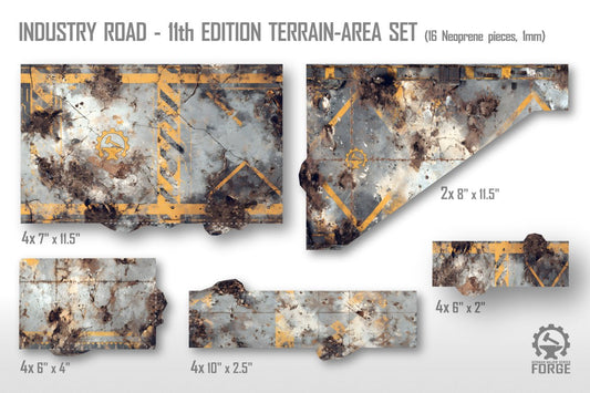 11. Edition - Terrain Area Footprints – 1mm Neoprene Bases | Tournament Ready | Compatible with New 40K Edition Terrain Rules | Full Set-German Major Series Shop-Radaddel