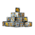 Golden Cog Dice 16mm Square (25 Stück)-Baron of Dice-Radaddel
