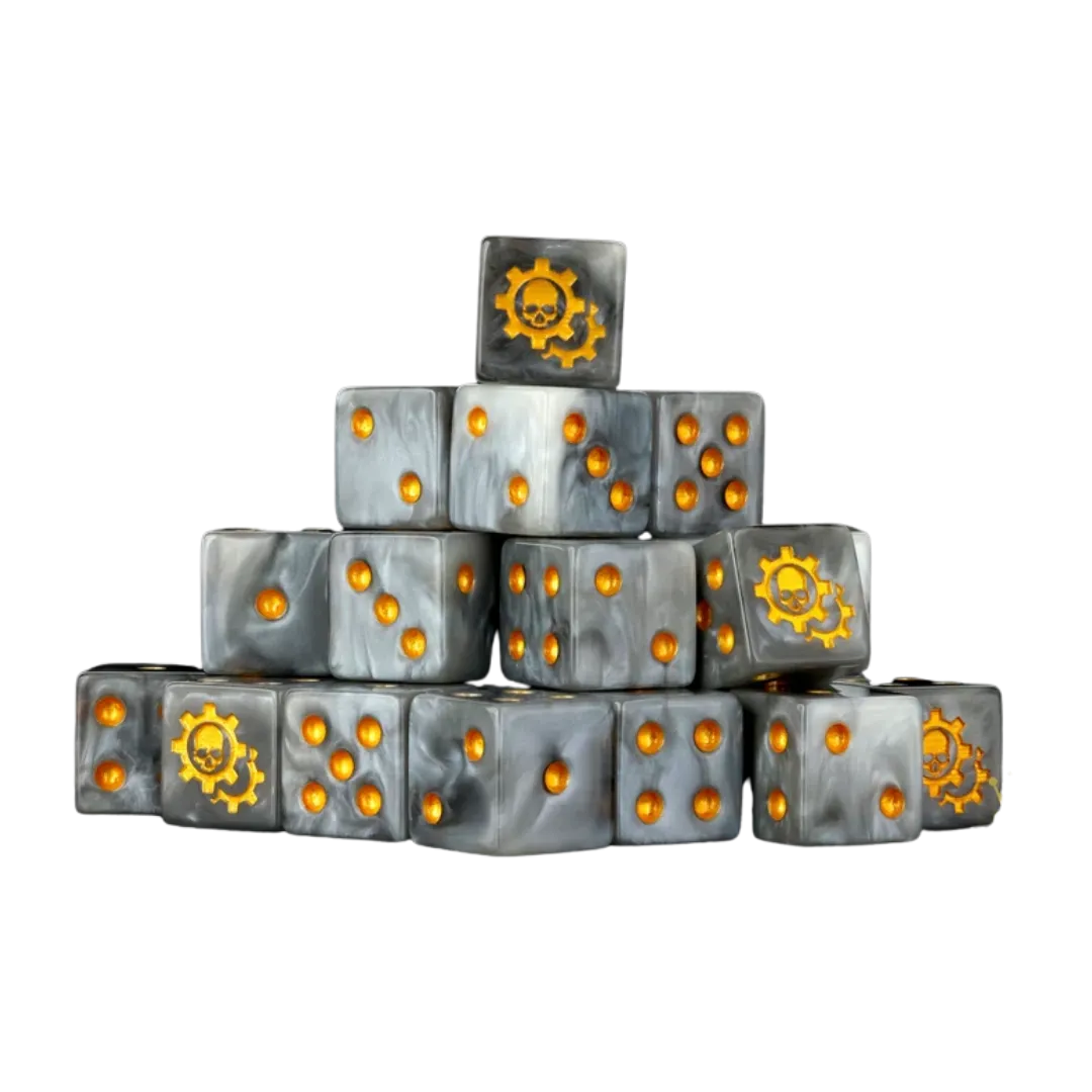 Golden Cog Dice 16mm Square (25 Stück)-Baron of Dice-Radaddel