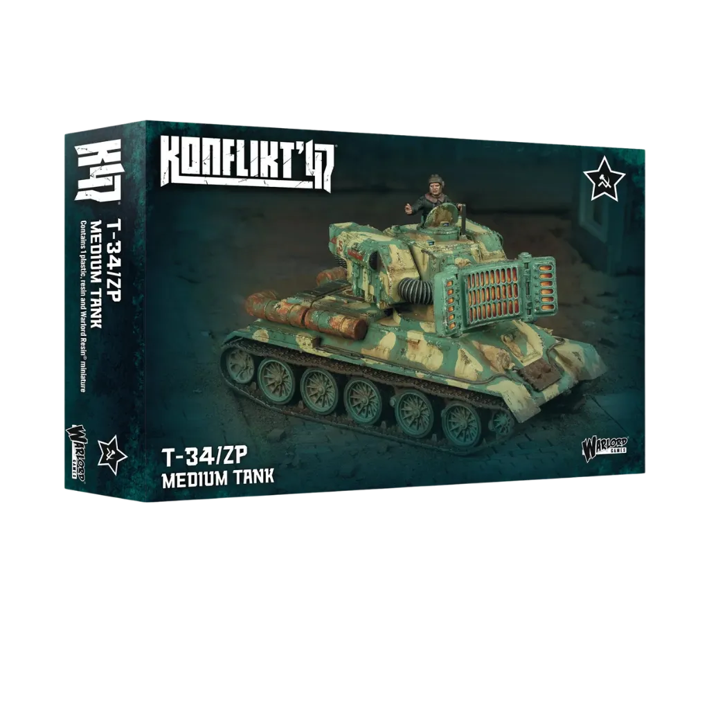 Konflikt '47 Soviet Bloc T-34/ZP Medium Tank-Warlord Games-Radaddel