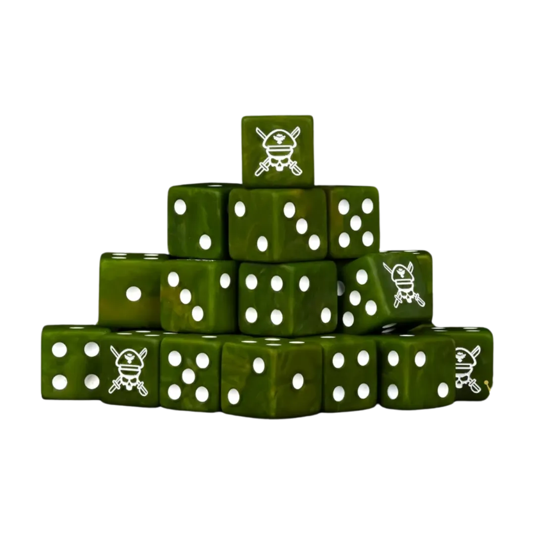 Military Sergeant, Camo Dice 16mm Square (25 Stück)-Baron of Dice-Radaddel