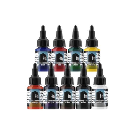 Pro Acryl Expansion Set #2 - Transparents 2.0 (9x22ml)-Monument Hobbies-Radaddel