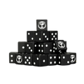 Second Place Matte Black Dice 16mm Square (25 Stück)-Baron of Dice-Radaddel