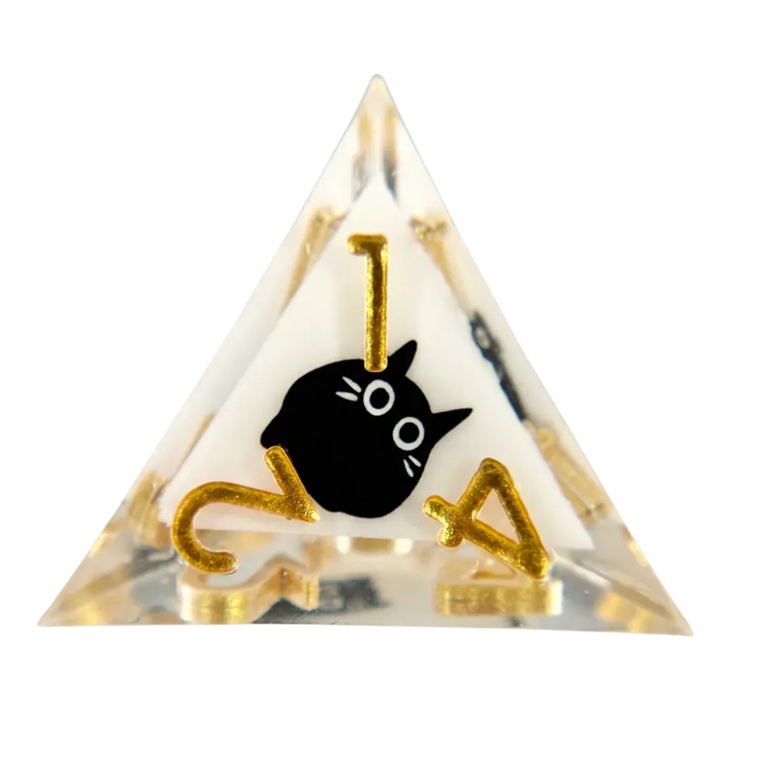 Snowy Neko Liquid Core RPG Dice Set (7 Stück)-Baron of Dice-Radaddel
