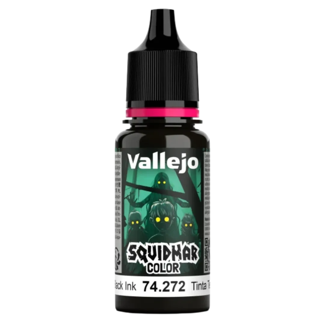 Squidmar Color 272 - Pitch Black Ink 18 ml-Vallejo-Radaddel