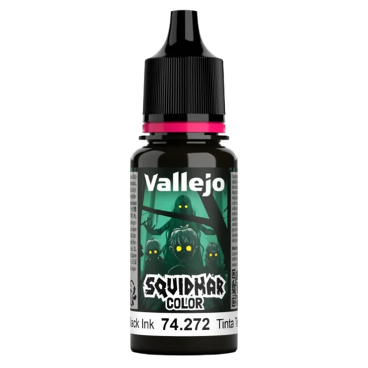 Squidmar Color 272 - Pitch Black Ink 18 ml-Vallejo-Radaddel